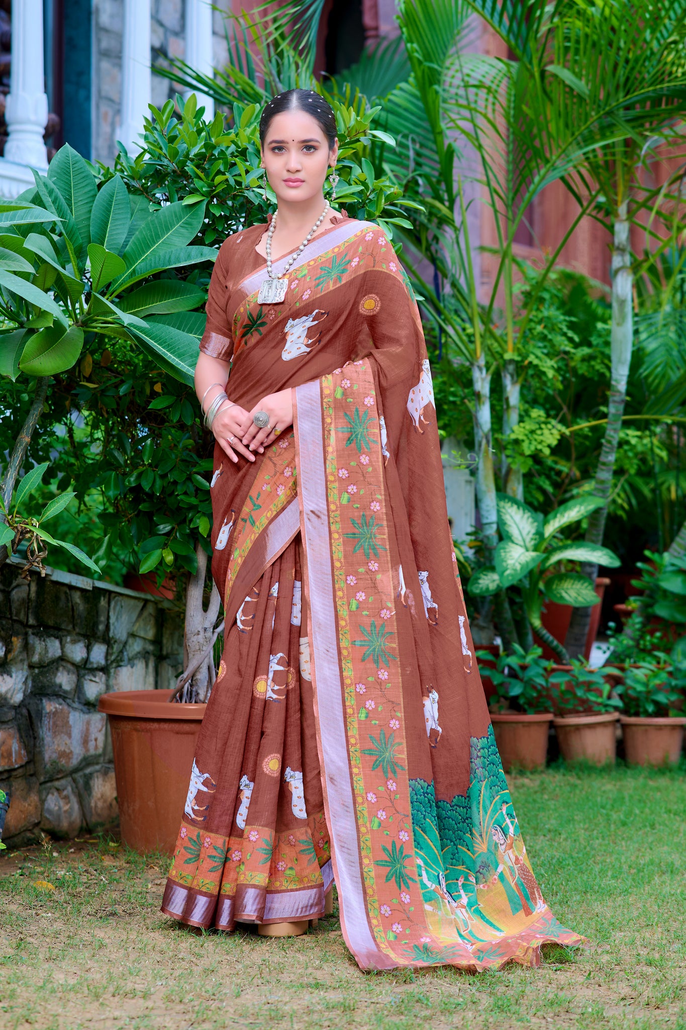 Chic Cotton Partywear Saree – Perfect Blend of Comfort and Glamour