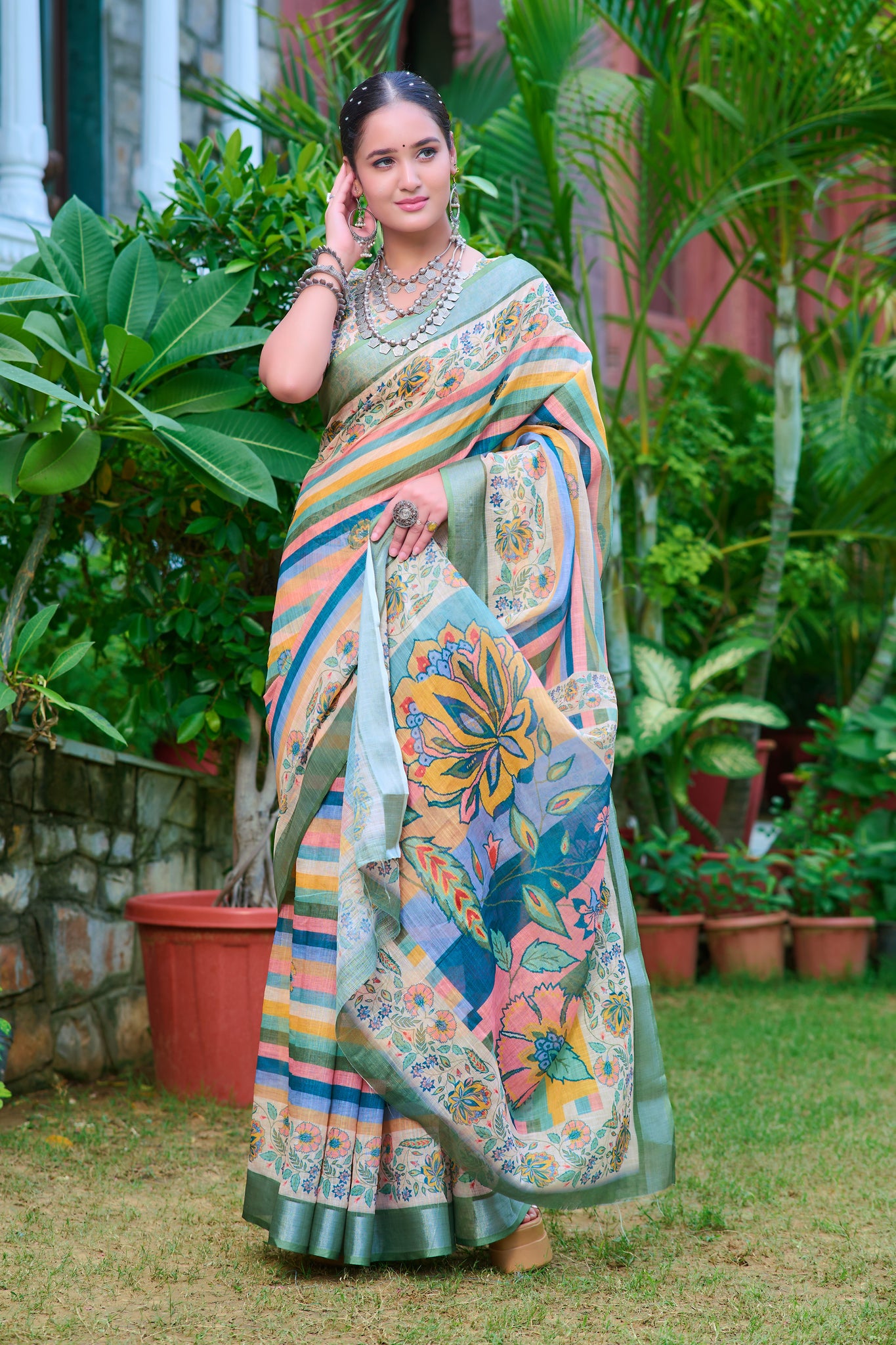 Radiant Cotton Saree – A Perfect Partywear Choice