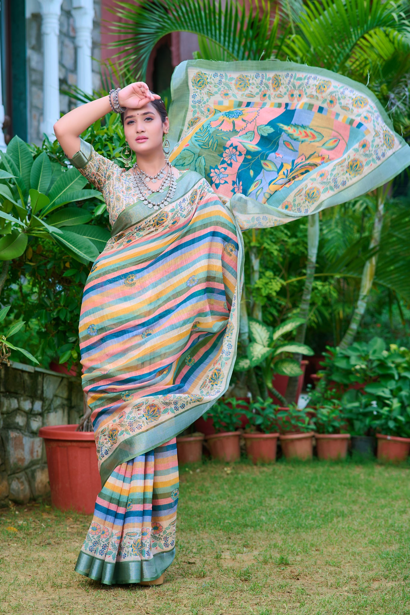 Radiant Cotton Saree – A Perfect Partywear Choice