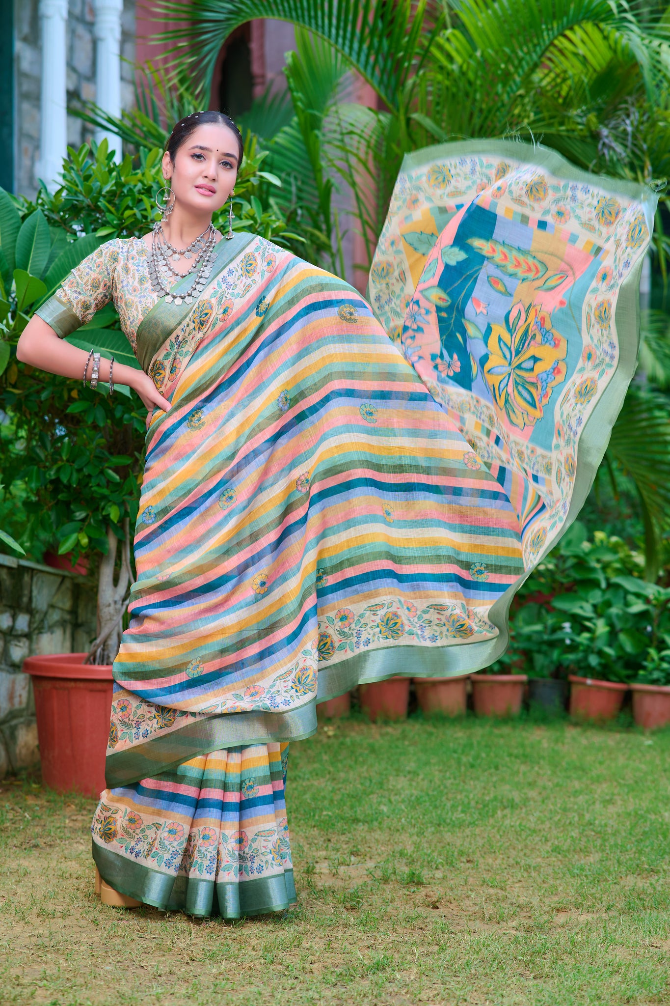 Radiant Cotton Saree – A Perfect Partywear Choice