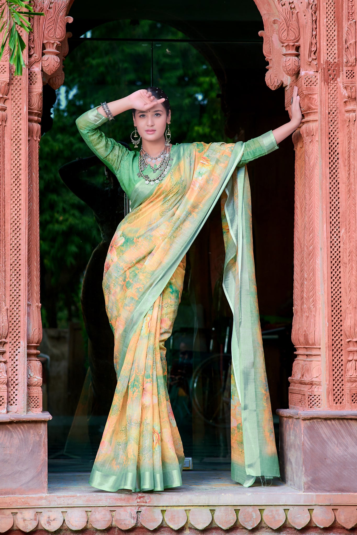 Designer Cotton Partywear Saree – Light, Elegant, and Stunning