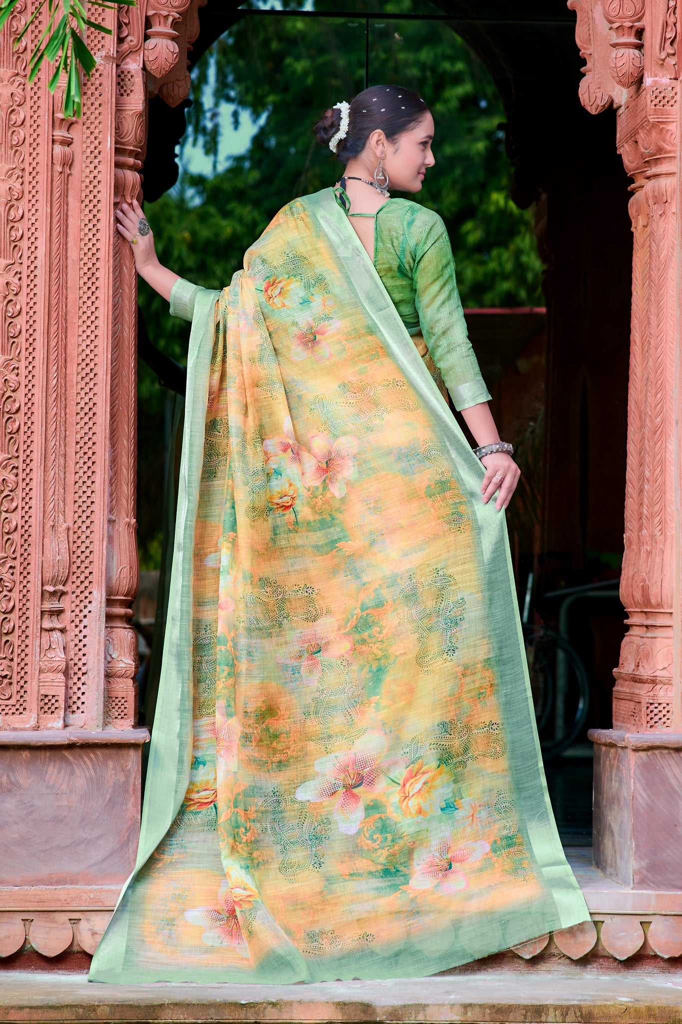 Designer Cotton Partywear Saree – Light, Elegant, and Stunning