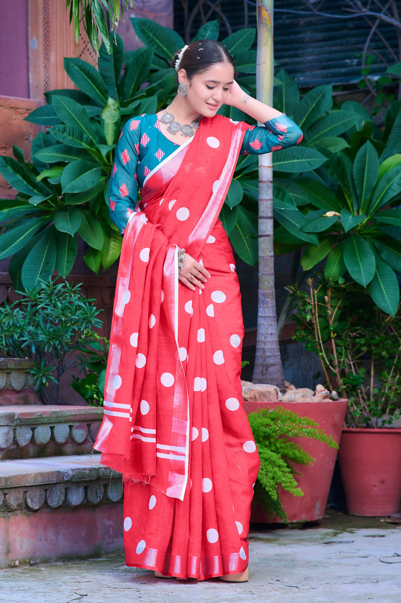 Modern Cotton Partywear Saree – Classic Style for Every Festivity