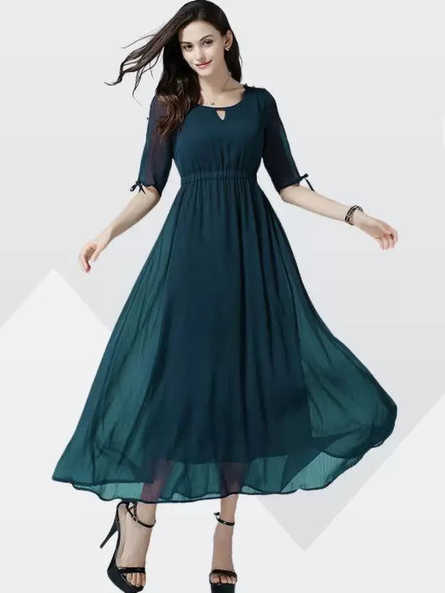 Green Faux Blooming Staylish Kurti 