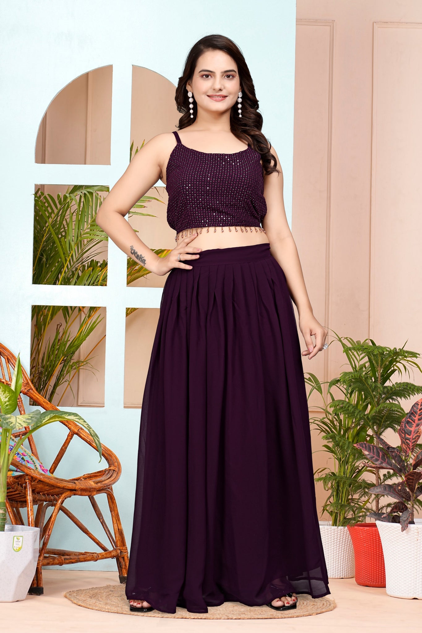 Fox Georgette Lehenga Choli Set 