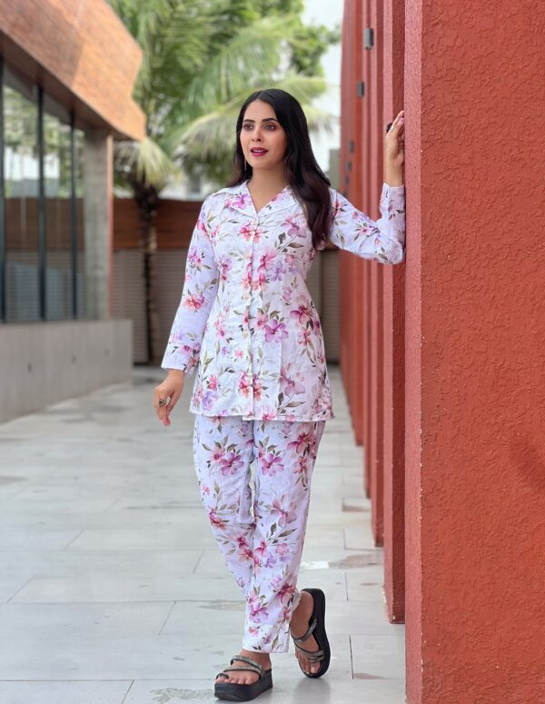 Elegant Pastel Floral Co-ord Set for Women