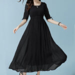 Black Faux Blooming Staylish Kurti 