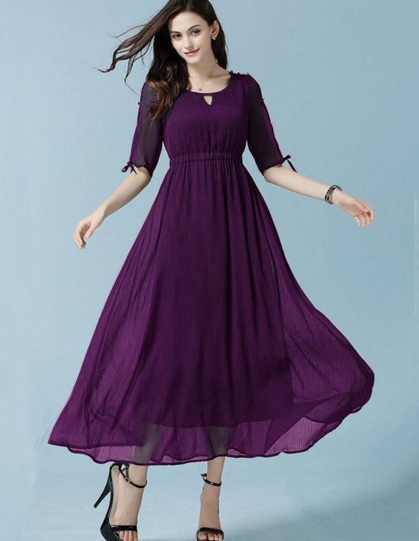 Purple Faux Blooming Staylish Kurti 