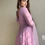 Pink Faux Georgette Heavy Flare Anarkali Kurta Sets 