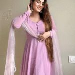 Pink Faux Georgette Heavy Flare Anarkali Kurta Sets 
