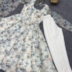 Tabby Organza Printed Anarkali Kurta Suit 