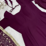 Purple Color Sequence Embrodery Work Anarkali Kurta Set 