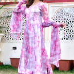 Multi Color Printed Anarkali Kurta Suit 