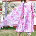 Multi Color Printed Anarkali Kurta Suit 