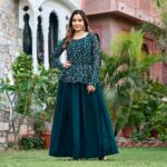 Fancy Embrodery Sequence Fox Blooming Georgette Lahenga Choli 