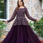 Fancy Embrodery Sequence Fox Blooming Georgette Lahenga Choli 