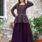 Fancy Embrodery Sequence Fox Blooming Georgette Lahenga Choli 