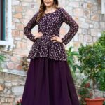 Fancy Embrodery Sequence Fox Blooming Georgette Lahenga Choli 