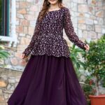 Fancy Embrodery Sequence Fox Blooming Georgette Lahenga Choli 