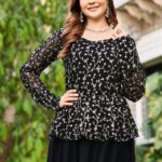 Fancy Embrodery Sequence Fox Blooming Georgette Lahenga Choli 