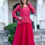 Fancy Embrodery Sequence Fox Blooming Georgette Lahenga Choli 