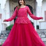Fancy Embrodery Sequence Fox Blooming Georgette Lahenga Choli 