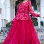 Fancy Embrodery Sequence Fox Blooming Georgette Lahenga Choli 