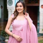 Fancy Womens Ethnics Pink Anarkali Kurtaset With Dupatta 